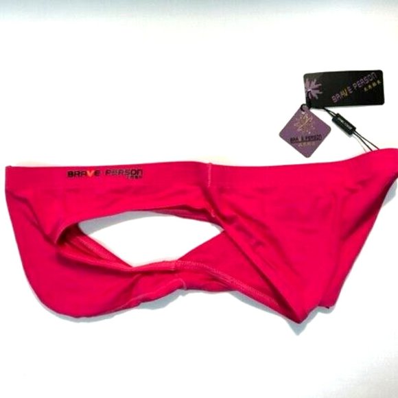 Brave Person  Swim Bikini Brief - Rose Pink -  Contoured Pouch - Picture 7 of 13